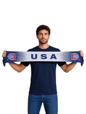 US Soccer Team USA 2014 World Cup Supporter Scarf Red White Blue Official Fan